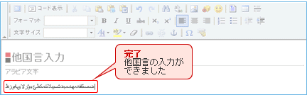 多国語入力機能操作方法画面